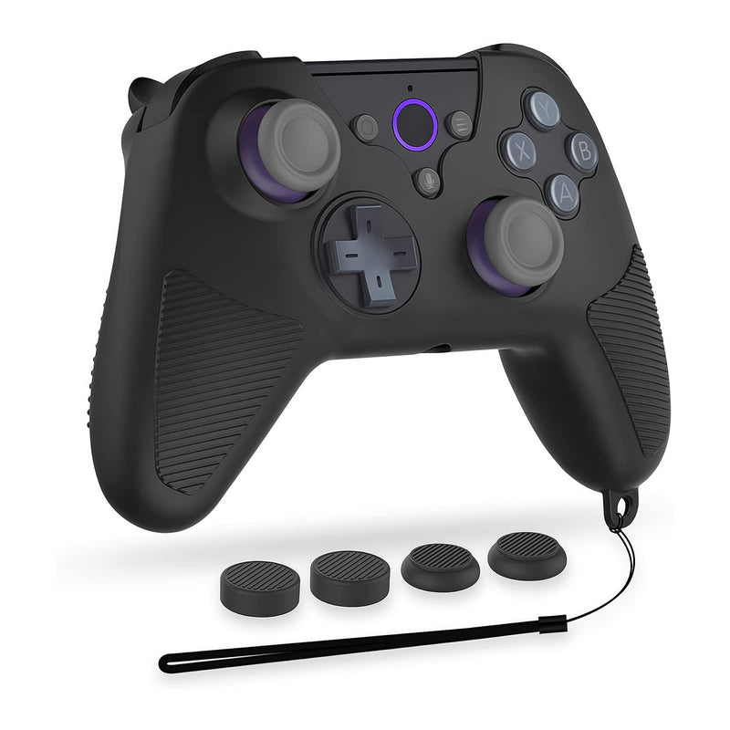 [Australia - AusPower] - Linkidea Handle Protection Cover Compatible for Luna Controller, Silicone Grips Sleeve Case for Luna Wireless Controller (Black) 