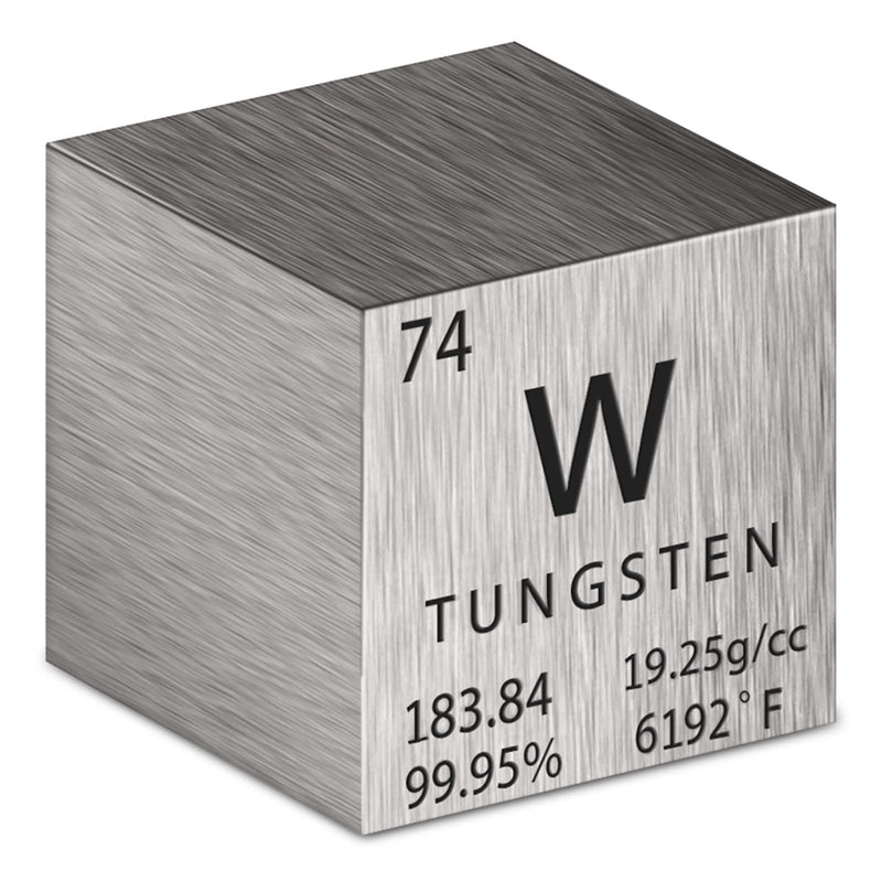 [Australia - AusPower] - 1 Inch Tungsten Cube Metal Density Cubes Pure Metal High Density W Element Cube for Element Collections Lab Experiment Material Hobbies Heavy Small Objects Experience 
