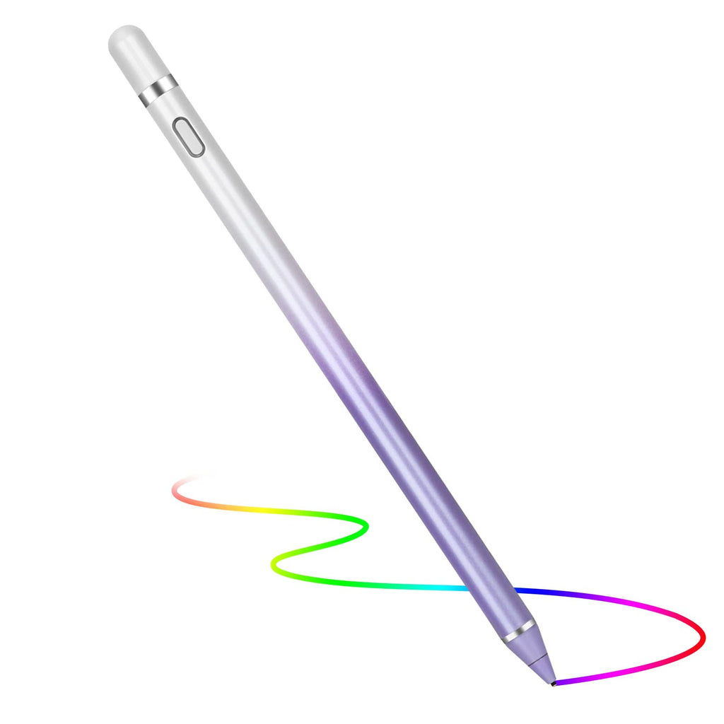 [Australia - AusPower] - Stylus Pen for Touch Screens, Digital Pen Active Pencil Fine Point Compatible with iPhone iPad and Other Tablets Hibiscus purple 