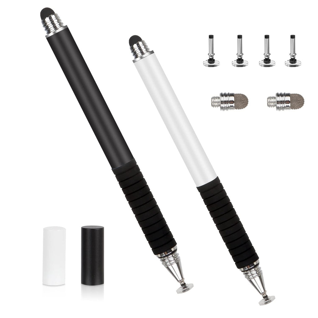 [Australia - AusPower] - Stylus Pens for Touch Screens(2 Pcs), Disc Stylist Pencil Fine Point Compatible with iPhone iPad and Other Tablets 
