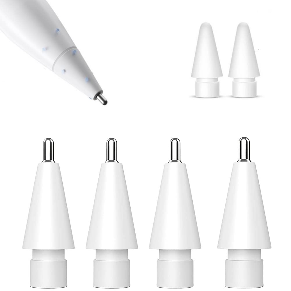 [Australia - AusPower] - Compatible with Upgraded [Pen Like ] Pencil Tips fits for Apple 2nd 1st Gen iPad Pro Pencil, Replacement iPencil Nibs for iPad Pro Pencil,No Wear Out Fine Point Precise Control Resistance White 