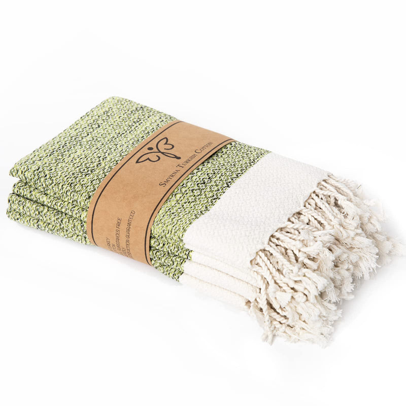 [Australia - AusPower] - Smyrna Original Turkish Cloth Napkins Set of 6 | 100% Cotton, 18 x 18 Inches | Decorative Boho Table Napkins for Dining Table | Versatile Cloth Napkin for Dinner, Wedding and Parties (Pistachio) 18"x18" (Set of 6) Pistachio 