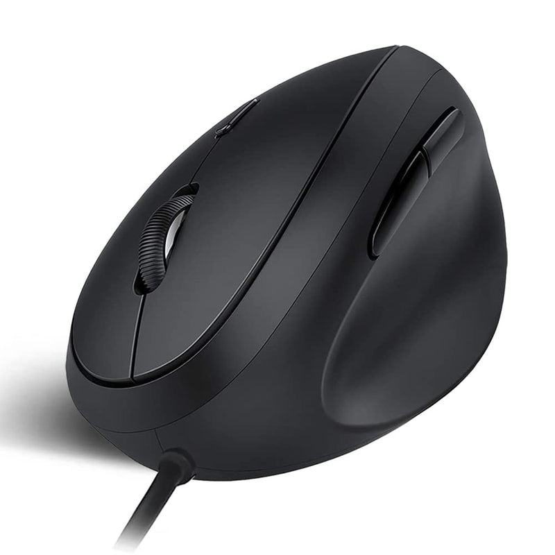 [Australia - AusPower] - Wired Ergonomic Mouse, Optical Vertical Mouse with 3 Adjustable DPI 800/1200/1600, 6 Buttons USB Computer Mouse Medium-Small 