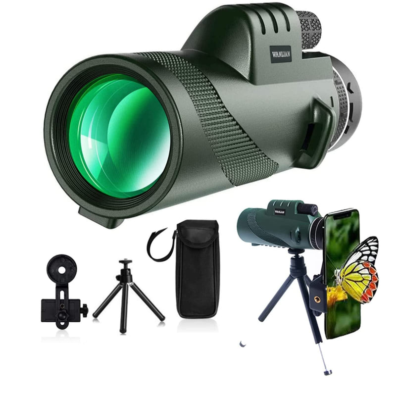 [Australia - AusPower] - 40X60 Monocular Telescope High-Power Low-Light-Vision - for Adults with Smartphone Holder-for Stargazing Bird Watching Hunting Hiking Camping Gifts for Man 