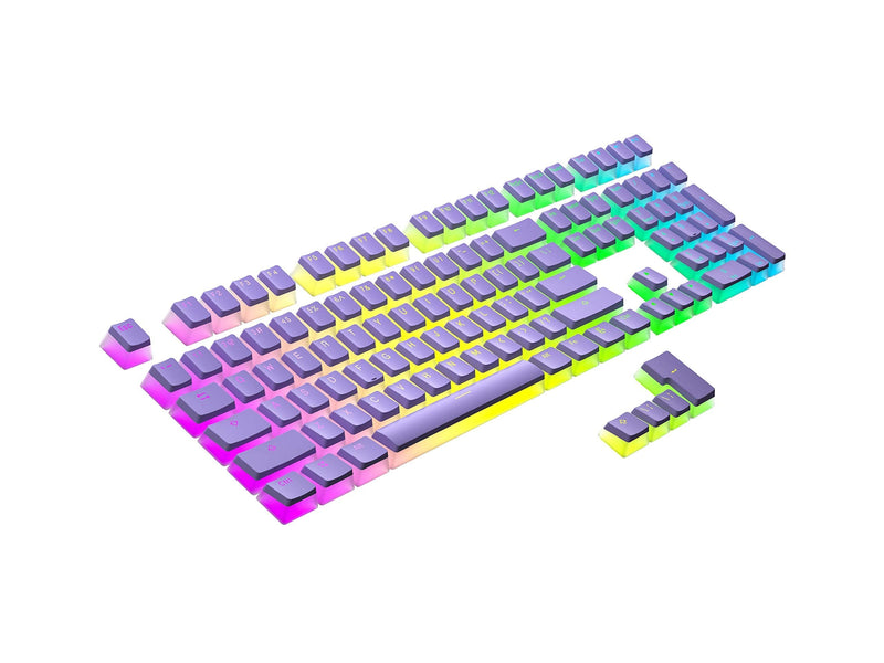 [Australia - AusPower] - Ranked Pudding PBT Keycaps | 112 Double Shot Translucent ANSI US & ISO Layout | OEM Profile for RGB Mechanical Gaming Keyboard (Lavender) 112 Keys Lavender 