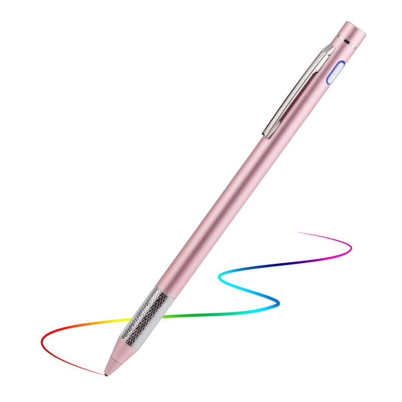 [Australia - AusPower] - Pencil Stylus for Lenovo Chromebook Duet Pen,Minilabo Touch Screens Active Stylus Digital Pen with 1.5mm Ultra Fine Tip Stylist Pen for Lenovo Chromebook Duet Drawing and Writing Pencil,Pink Pink 