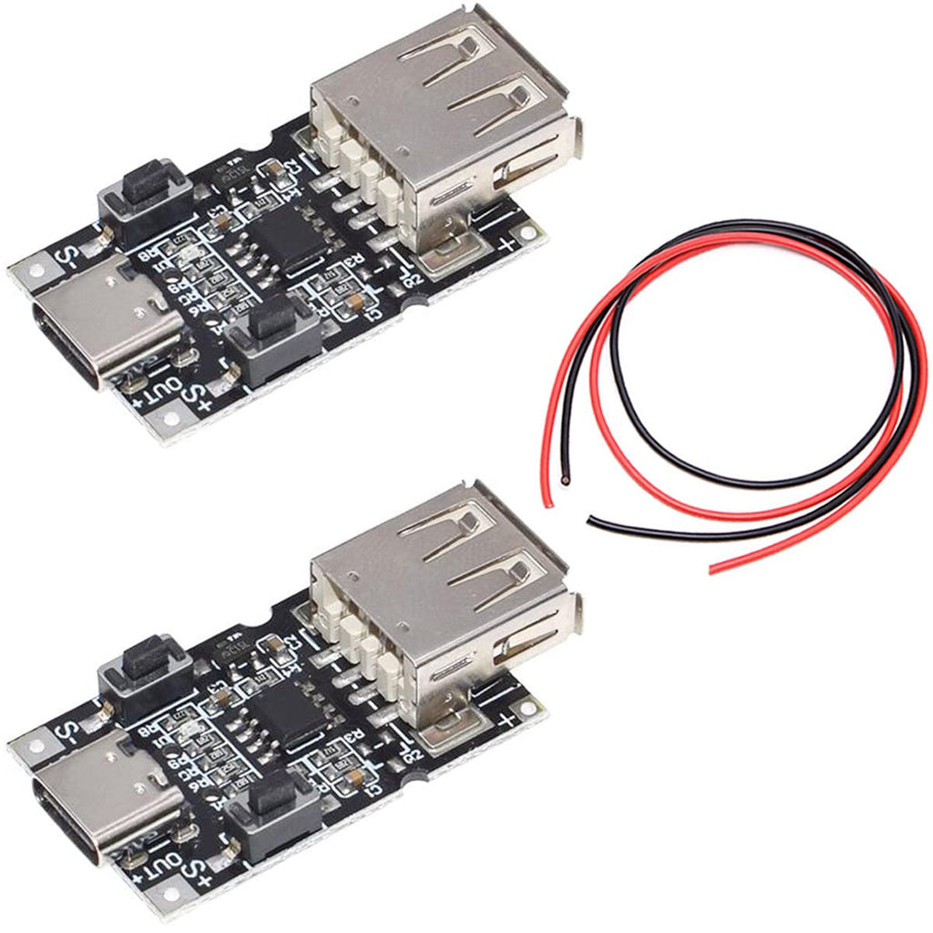 [Australia - AusPower] - DKARDU 2 pcs USB C QC 2.0 3.0 DC Voltage Trigger Test Module 9V 12V 20V 5A 100W E-Mark Type-C Adjustable Power with 26awg red and Black Cable(USB Input) MINI USB input 