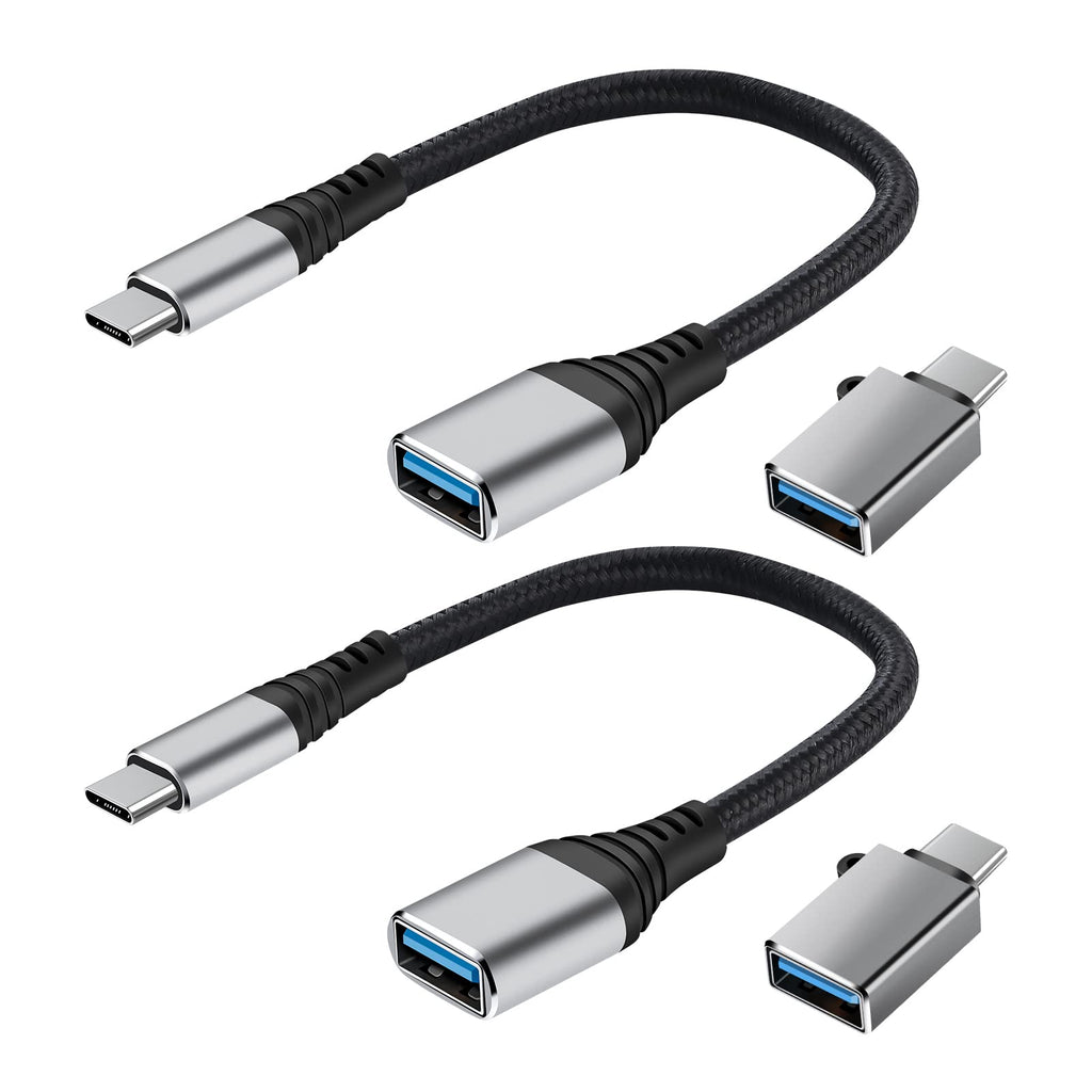 [Australia - AusPower] - USB C to USB A Adapter(4 Pack),USB to USB C Adapter,USB C to USB Adapter,C to USB Adapter for MacBook Pro Air 2021 2020 iMac iPad Mini/Pro,Dell XPS,Samsung Notebook 9 Galaxy S20+ S20 and More(Grey) 