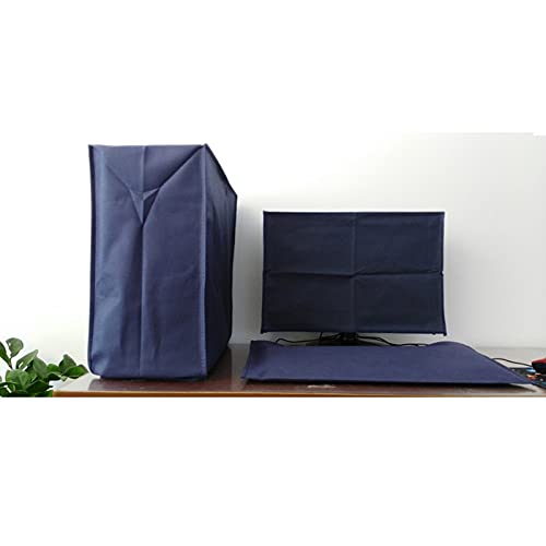 [Australia - AusPower] - 3 Pieces Computer Dust Cover Monitor + Keyboard+ Computer Host Pc Dust Proof Computer Covers Case Computer Dust Cover for Desktop Pc CPU Tower Protector (32'' Monitor Set ,Blue) 32'' Monitor Set ,Blue 