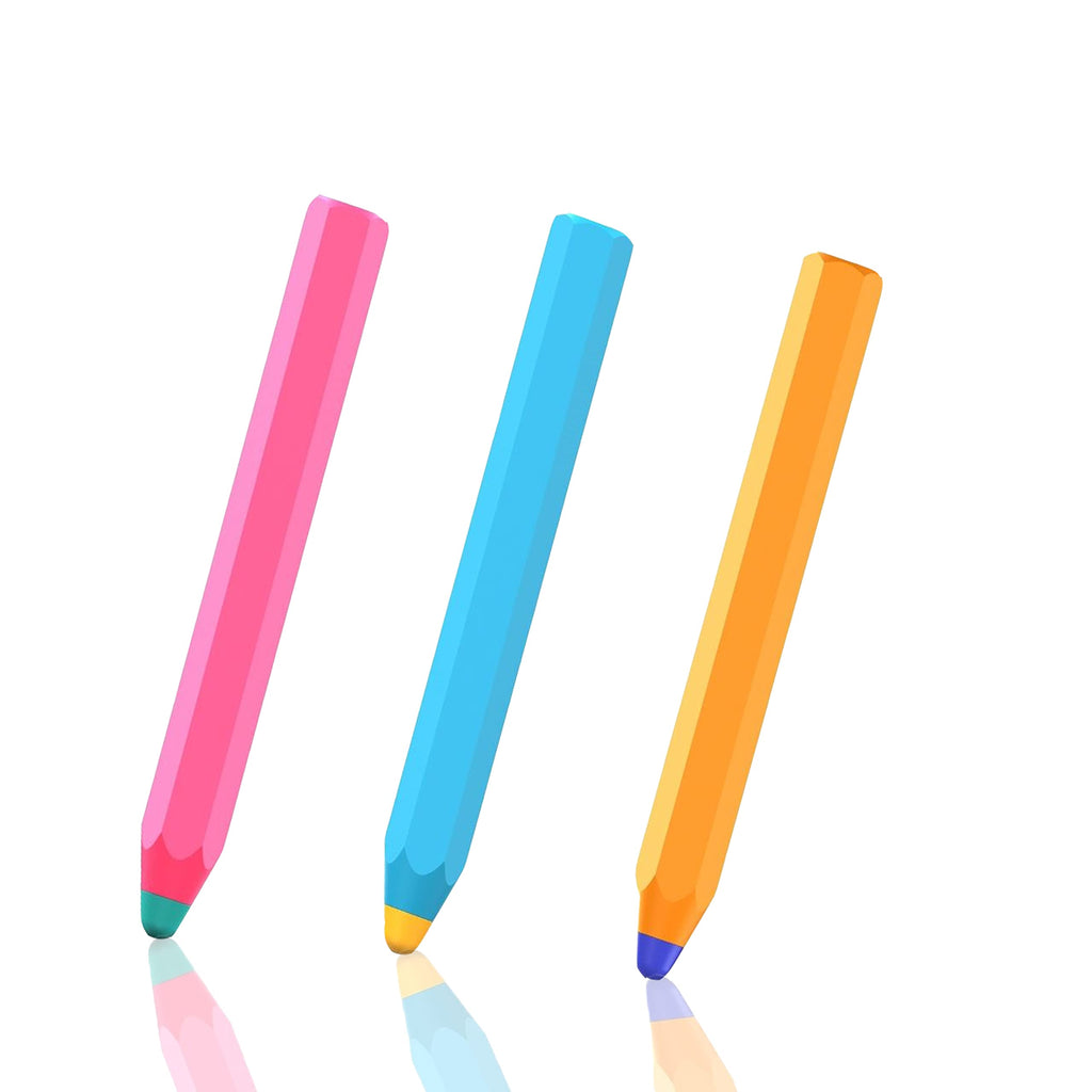 [Australia - AusPower] - 2022 Stylus Pens for Touch Screens, Kenkor Crayon Stylus for Kids Pencil Shape 3 Pack of Pink Blue Yellow Universal Capacitive Stylus Compatible with ipad/iPhone/Android/Kindle/Samsung/Microsoft Bule/Pink/Yellow 