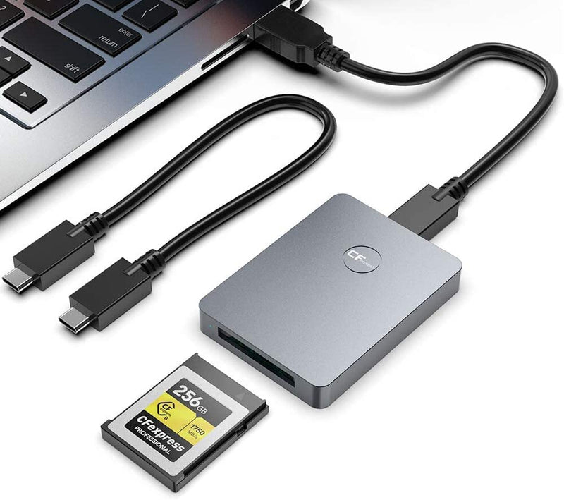 [Australia - AusPower] - CFexpress Card Reader, 10Gbps Type B CFexpress Adapter USB C to USB C/USB A Memory Card Reader with USB3.1 Gen2 Transfer Speed, Compatible with Windows/Mac/Linux/Android Type C 