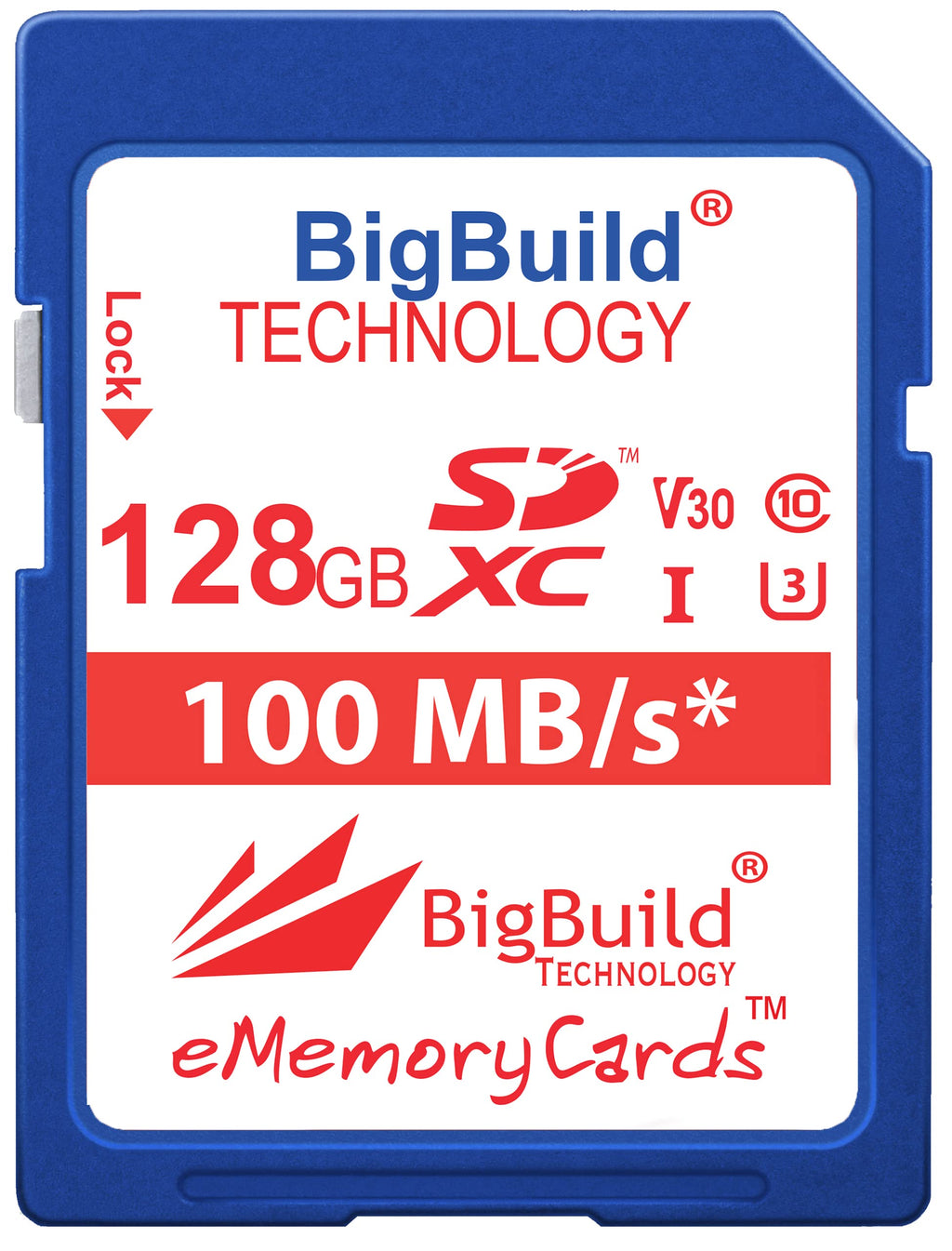 [Australia - AusPower] - BigBuild Technology 128GB Ultra Fast U3 SDXC 100MB/s Memory Card Compatible with Olympus OM-D E-M1 MK-II, E-M10 MK-II/III, E-M5 MK-II Camera Blue/Black / Size: 128GB 