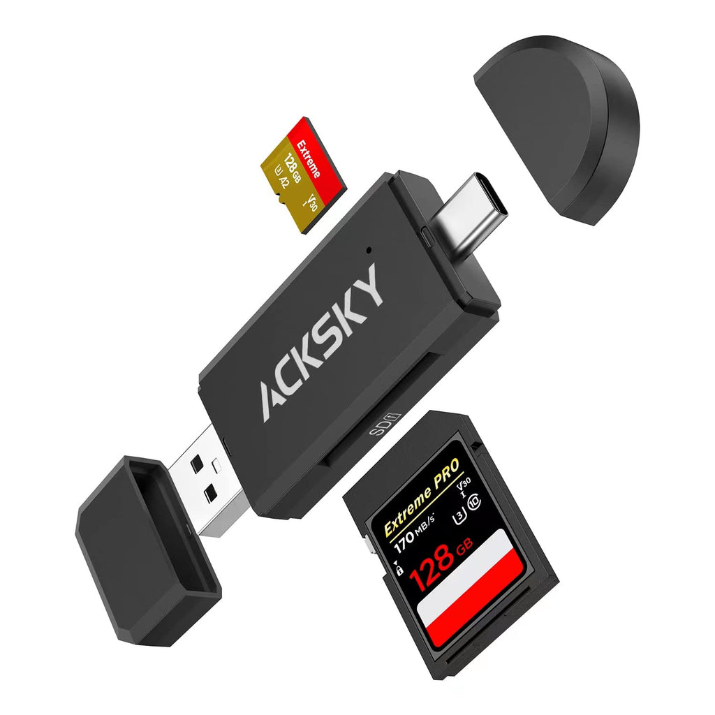 [Australia - AusPower] - SD Card Reader, USB 3.0 Micro SD Card Adapter, Portable Type C Memory Card Reader for TF SD SDHC SDXC Micro SD Micro SDHC Micro SDXC MMC, RS-MMC UHS-I Cards USB-C 3.0 