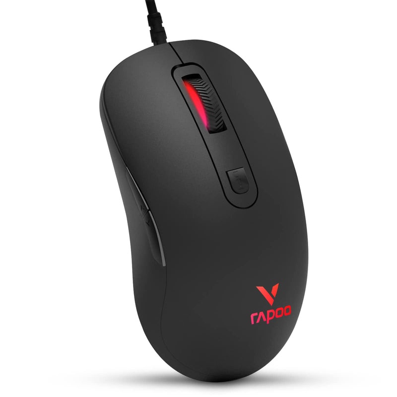 [Australia - AusPower] - Gaming Mouse Wired, Computer PC Gaming Mice with 5 Backlight RGB Lighting Modes up to 12800 DPI, Ergonomic, 6 Programmable Buttons, Plug & Play USB for Windows PC Mac Laptop Gamer 