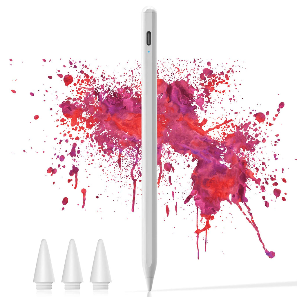 [Australia - AusPower] - Stylus Pen for iPad with Tilt Sensitive & Palm Rejection, Active Pencil Compatible with (2018-2022) Apple iPad Pro 11/12.9 Inch, iPad 10.2 7/8/9th Generation, iPad Air 3rd/4th/5th, iPad Mini 5/6th Gen 