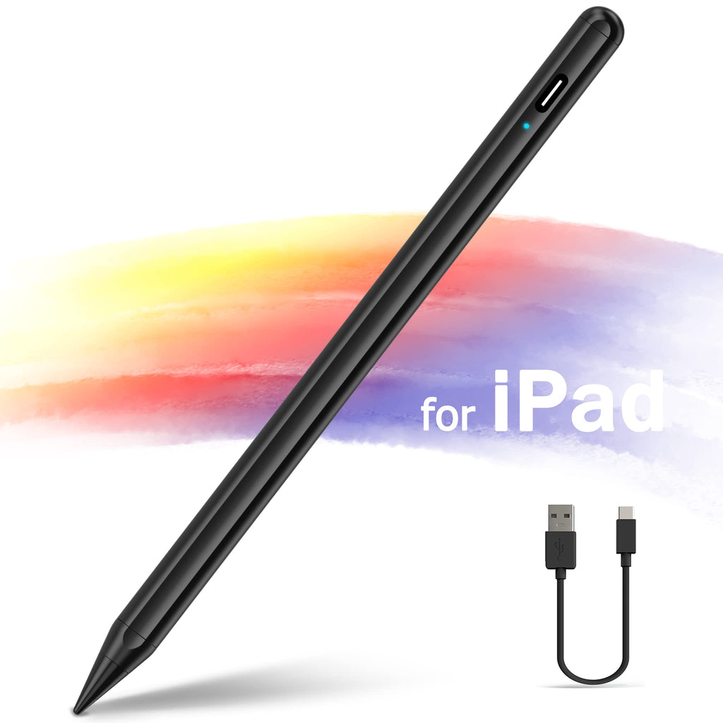 [Australia - AusPower] - Stylus Pen for Apple iPad Pencil with Magnetic Design & Tilt Sensitive, Apple Pencil 2nd Generation iPad Stylus Pen Compatible with 2018-2022 9/8/7/6th, Pro 11/12.9'', Mini 6/5th, Air 5/4/3rd (Black) 6.5inch Black 
