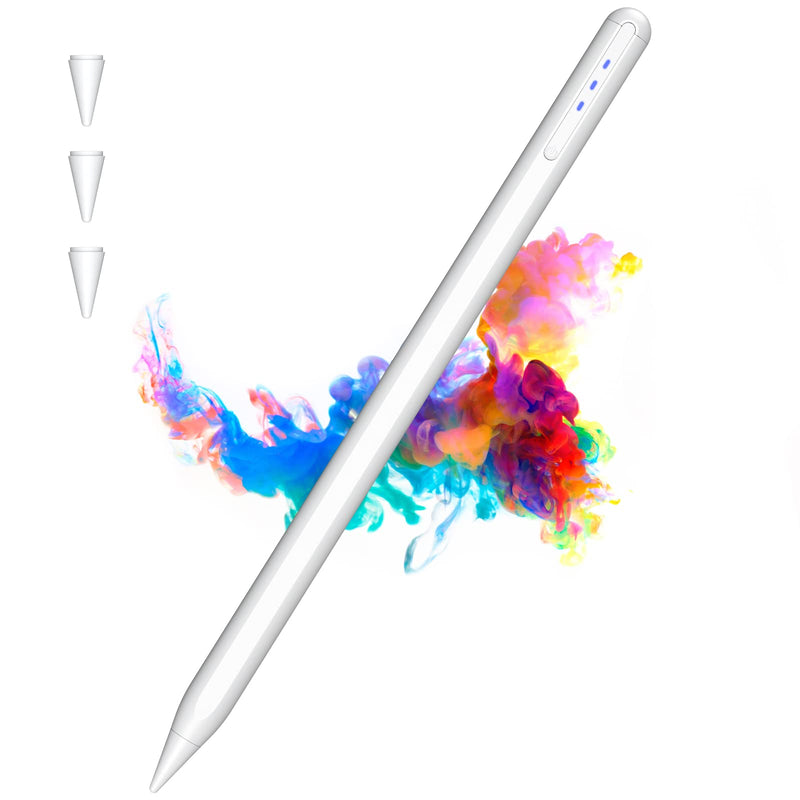 [Australia - AusPower] - Stylus Pen for iPad with Palm Rejection, Active Pencil for iPad & iPad Pro (2018 or Later), Compatible with Apple iPad 8th/7th/6th Gen, iPad Pro 11 & 12.9 inch, iPad Air 5th/4th/3rd Gen, iPad Mini White 