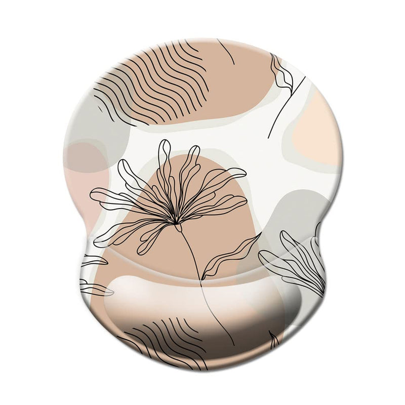 [Australia - AusPower] - Mouse Pad with Wrist Support, Non Slip Mousepad Wrist Rest for Office, Computer, Laptop & Mac- Durable & Comfortable & Lightweight Ergonomic Support Mouse Mat Abstract Art Plants Abstract Art 6 