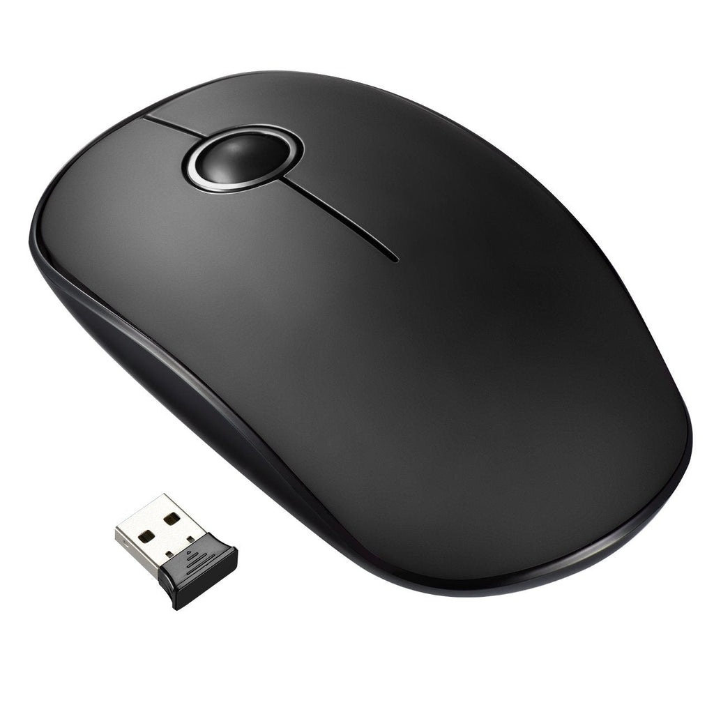[Australia - AusPower] - Slim Wireless Mouse for Laptop, 2.4G Cordless Computer Mouse, Silent Noiseless Click, 1600DPI Portable Laptop Mouse for Laptop, PC, Computer, Notebook 