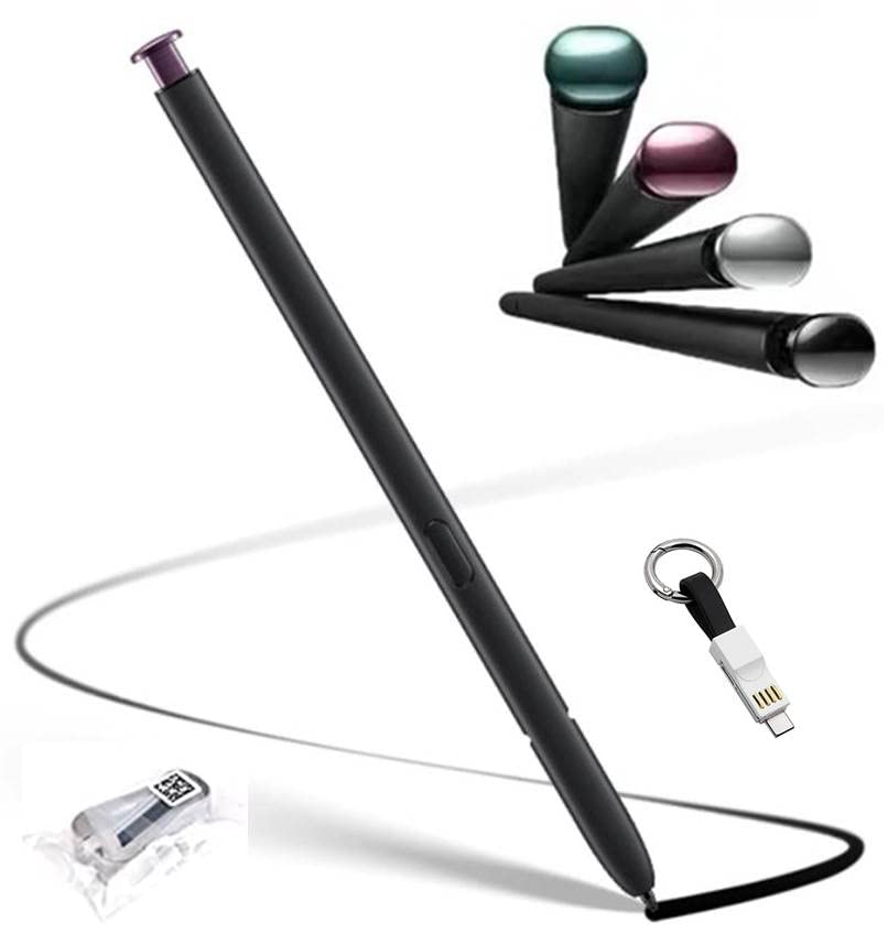 [Australia - AusPower] - Galaxy S22 Ultra S Pen Replacement for Samsung Galaxy S22 Ultra 5G , Touch Pen Stylus Pen Without Blue-Tooth + Tips/Nibs + USB to USB C Adater (Burgundy) Burgundy 