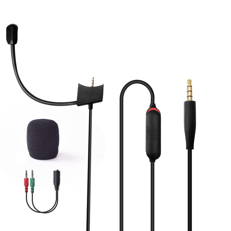 [Australia - AusPower] - Replacement for Bose QC35ii QC35 Cable,Boom Microphone Gaming Cable with Mute Switch Compatible with Bose QuietComfort 35 II QuietComfort 35 Headphones for PC,Laptop, PS4 PS5 Xbox One Controller 
