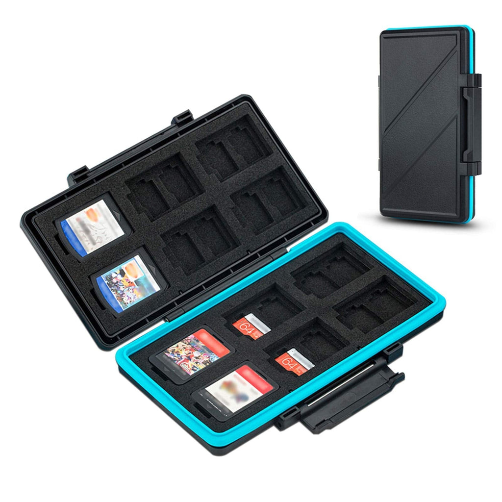 [Australia - AusPower] - (NOT FIT SD Card) 36 Slots Switch Game Card Case for 12 Nintendo Games and 24 Micro SD Cards,Switch Card Holder Storage for Nintendo Switch or PS Vita,Water-Resistant Anti-Shock Game Card Box 