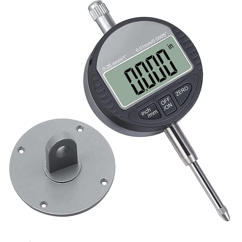 [Australia - AusPower] - Electronic Digital Dial Indicator Gauge Inch/Metric Conversion 0-1 Inch/25.4 mm Digital Probe Indicator Dial Test Gauge High Resolution: 0.0005''/0.01mm 