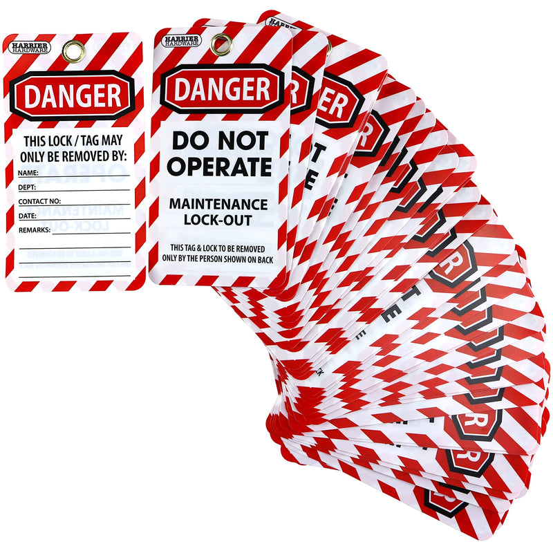 [Australia - AusPower] - Harrier Hardware Lockout Tagout Tags, 3 x 5.5-inch, 40-Pack 