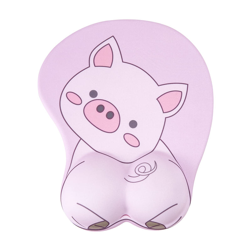 [Australia - AusPower] - Mouse Pad Wrist Support, KAIGOBOX Mouse Pad, Kawaii Pink Mouse Pad with Piggy Pattern, Desktop Computer Laptop Ergonomic Mouse Pad for Wireless Mouse, Mousepad with Wrist Rest for Gaming Home Office 