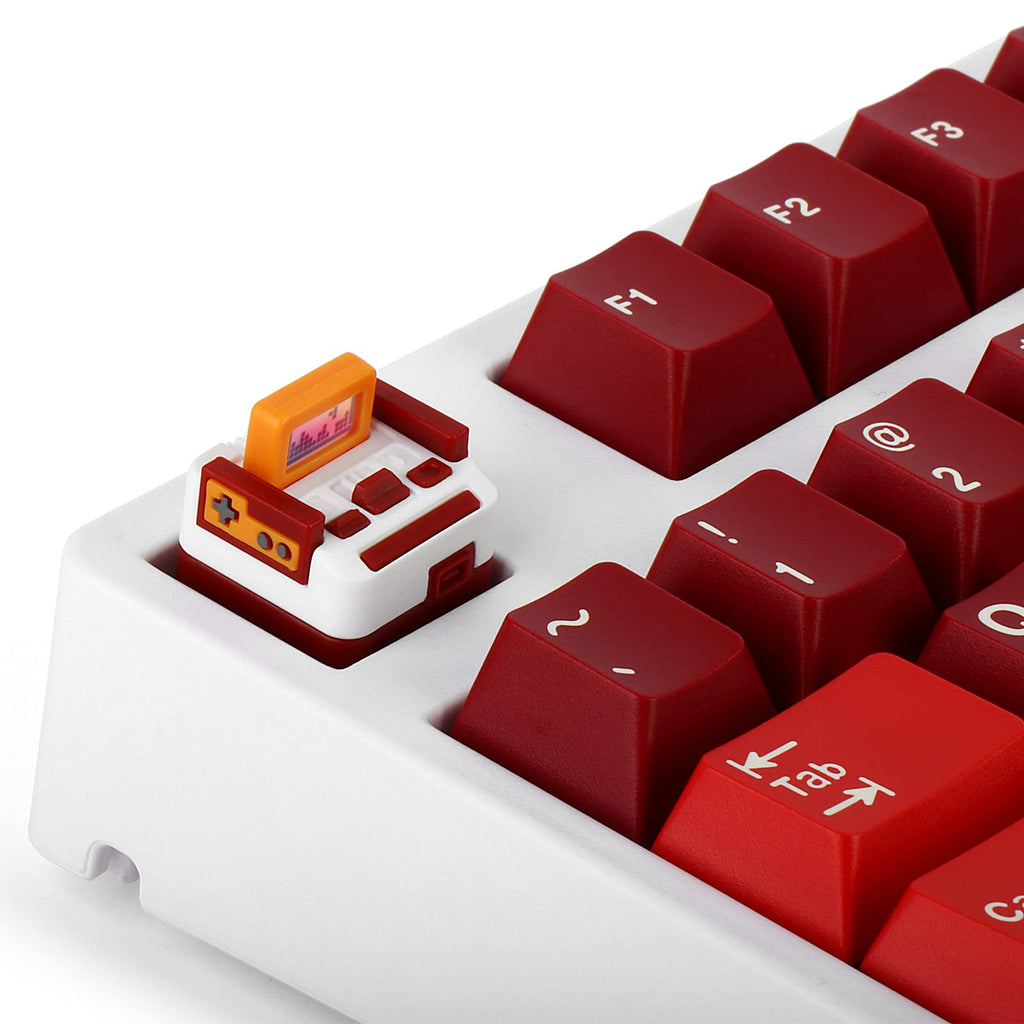 [Australia - AusPower] - RUNJRX Custom Keycaps for Esc Key,Light TransmissionRetro Red and White Design,for Mechanical Gaming Keyboards Switchs 