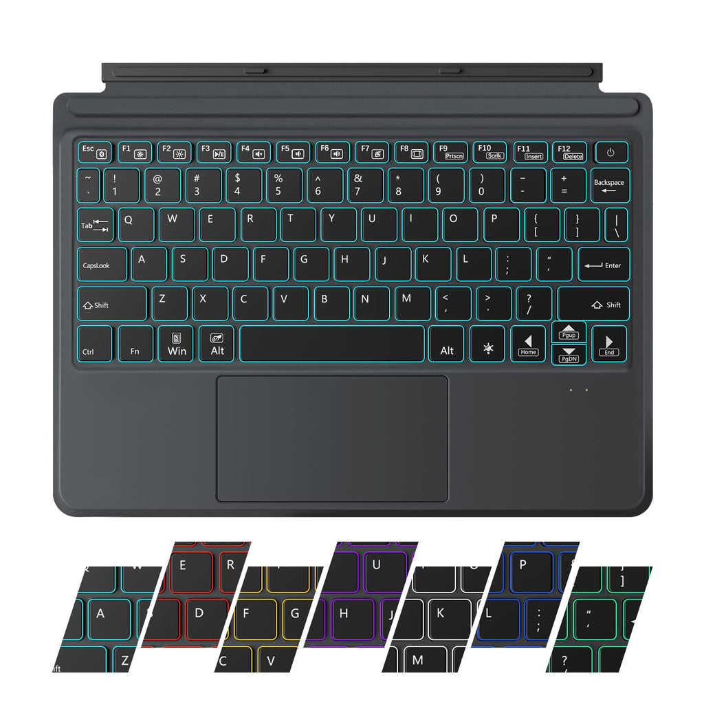 [Australia - AusPower] - Uogic Type Cover for Microsoft Surface Go 3/Surface Go 2/Surface Go, Ultra-Slim Portable Bluetooth Wireless Surface Go Keyboard with Backlight, Rechargeable & Long Standby Time, Surface Go Accessories 