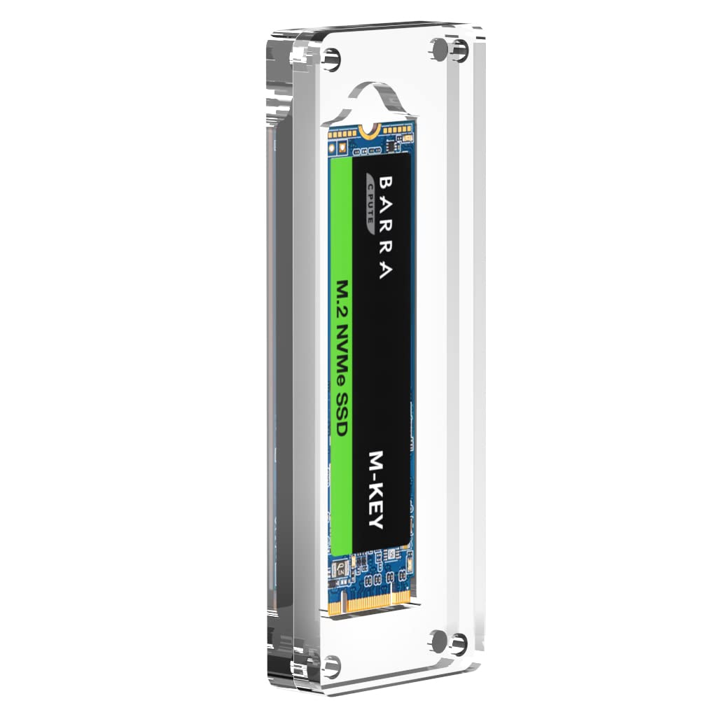 [Australia - AusPower] - AODUKE M.2 SSD Case Enclosure for M.2 2230/2242/2260/2280MM SSD Hard Drive Protection Box Storage Box Drive,Transparent Magnetic Closure NGFF/NVME Manager(Without SSD)-01M2 1 slot acrylic-M.2 