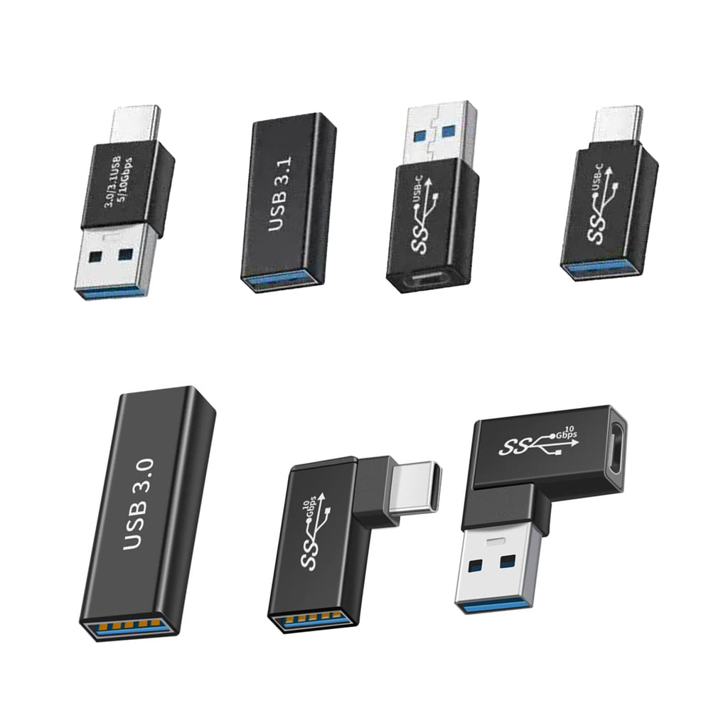 [Australia - AusPower] - APEXSUN 7 Kinds of USB 3.0 Adapters Kit, USB Female to Female and Male to Male and Female to Male,5 Gbps Data Transfer,USB-C to USB 3.0 Adapter for OTG, Laptop ,Tablet ,Mobile and More Type C Devices 7 Pack USB 3.0 