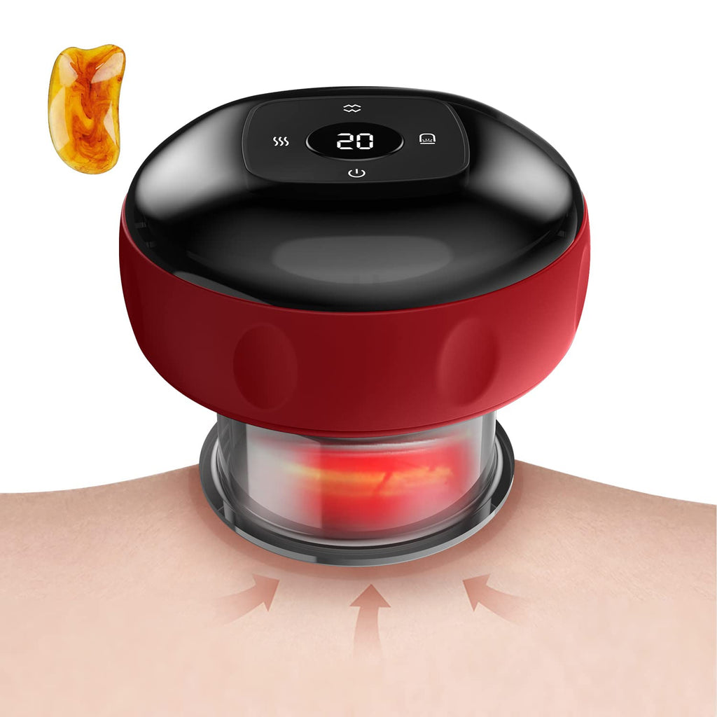 [Australia - AusPower] - Becommend Smart Dynamic Cupping Therapy Set & Resin Amber Guasha Board 
