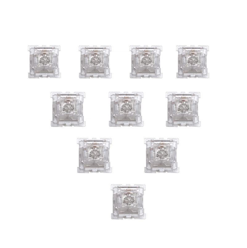 [Australia - AusPower] - GK GAMAKAY Linear Mechanical Keyboard Switch, 35Pcs/Pack Crystal Switch 3 Pin Switches for LK67 CK61 CK68 DIY Mechanical Gaming Keyboards (Crystal Switch) 