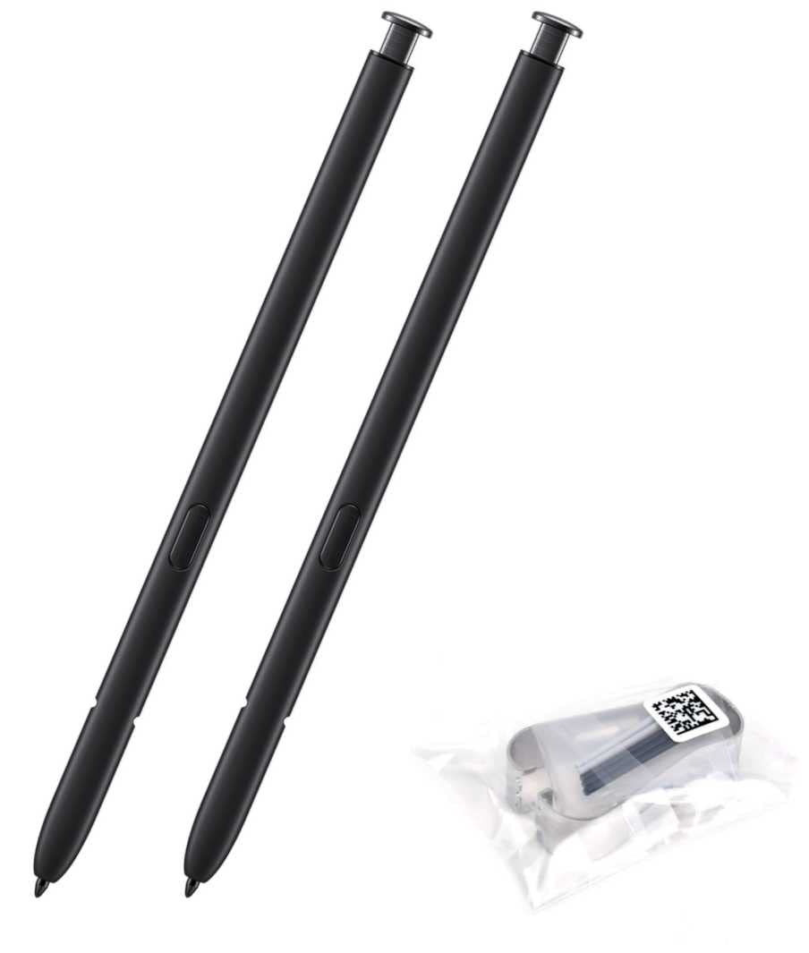 [Australia - AusPower] - 2PCS Galaxy S22 Ultra S Pen Replacement Stylus Pen for Samsung Galaxy S22 Ultra S Pen (WithoutBluetooth) + Tips/Nibs (Black) Black 