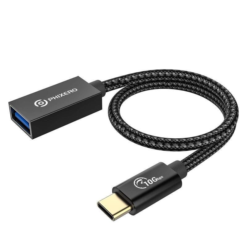 [Australia - AusPower] - [10Gbps] USB C to USB 3.1 Gen 2 Adapter 1 FT, PHIXERO USB-C Male to USB-A Female, USB Type C to USB OTG Cable, Thunderbolt3 to USB Adapter Compatible with MacBook Pro/Air, iPad Pro, Samsung Galaxy 1FT 