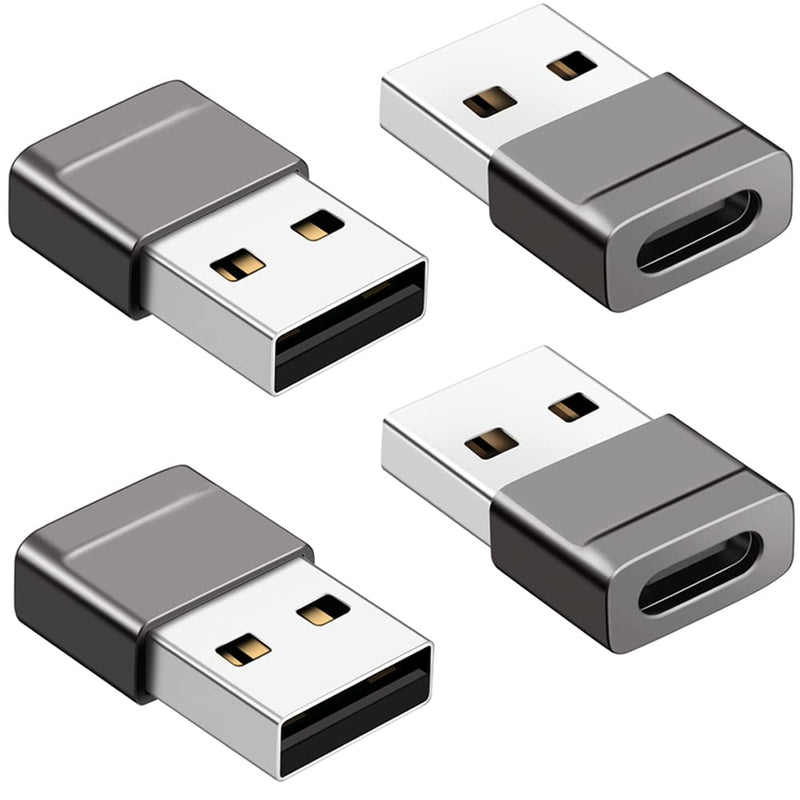 [Australia - AusPower] - USB C Female to USB Male Adapter 4 Pack, AuviPal USB A Charger to USB Type C Cable Converter for Apple iWatch Watch Series 7 SE, iPhone 11 12 13 Pro Max Mini, Samsung Galaxy Note 10 20 S20 S21 S22 