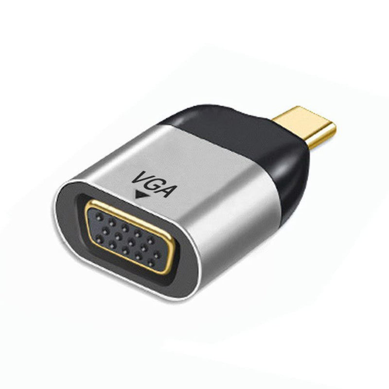 [Australia - AusPower] - Xiwai Type C to VGA Converter USB-C Monitor Adapter 1080p 60hz for Tablet & Phone & Laptop Silver VGA 
