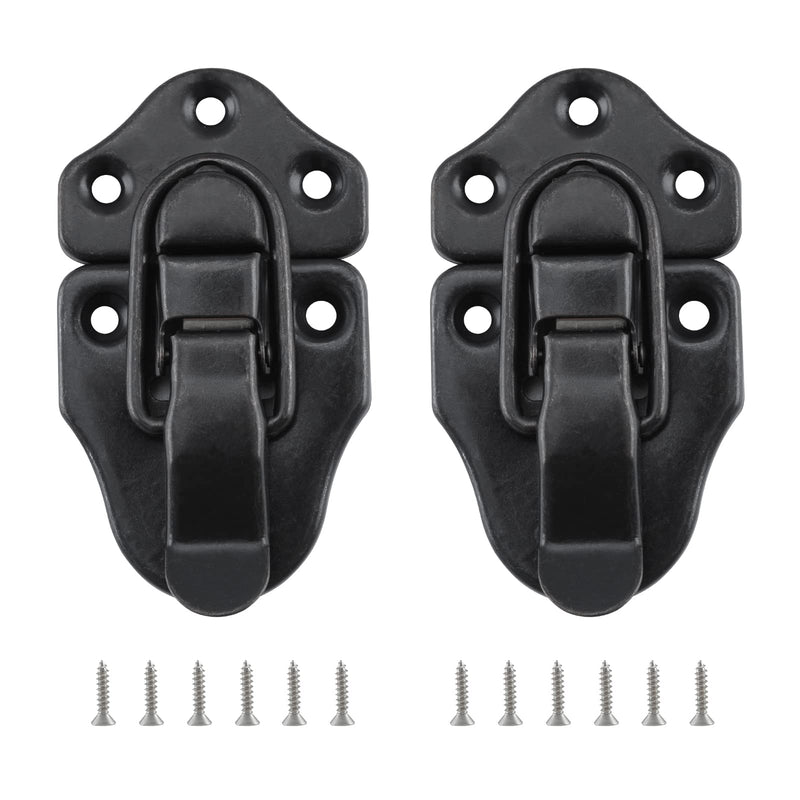 [Australia - AusPower] - HOME MASTER HARDWARE 2 Pack Duckbilled Hasp Latch Chest Latch Toggle Hasp Latches with Screws for Jewelry Box Ordinary Box Wooden Case Furniture Decoration Oil Rubbed Bronze Finish 2 Sell Pack Oil-Rubbed Bronze 
