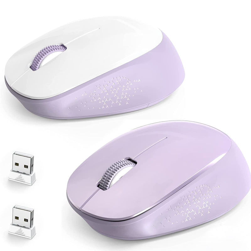 [Australia - AusPower] - 2 Pack Wireless Mouse, Trueque E702 2.4GHz Silent Computer Mice, 1600 DPI USB Mouse for Laptop, Chromebook, PC, Notebook, Desktop, Windows, Mac 