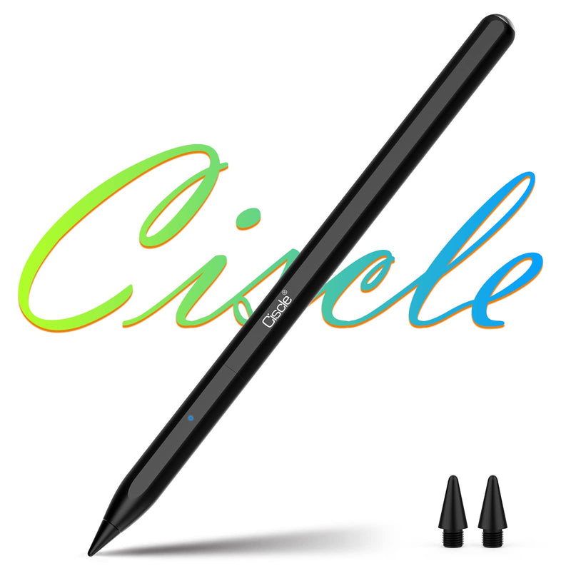 [Australia - AusPower] - Ciscle Stylus Pencil Compatible for Apple iPad, Tilt, Palm Rejection, Magnetic Attach Work with iPad 9th 8th 7th 6th Gen iPad Air 5th 4th 3rd Gen iPad Mini 6th 5th Gen iPad Pro 11-12.9 Inch(2018-2022) Black 