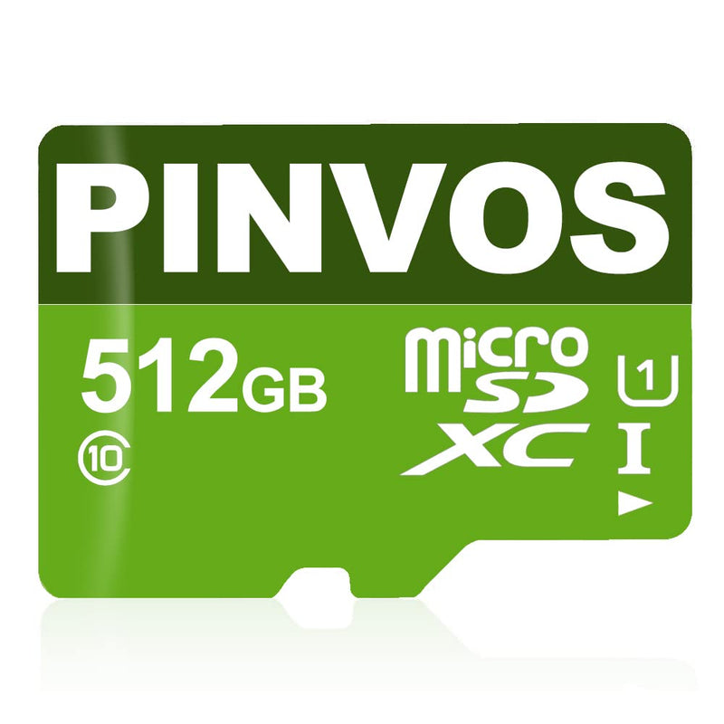 [Australia - AusPower] - 512GB Micro SD Card - Micro SD 512GB SD Card Micro SDXC U1 Class 10 High Speed C10 512GB Memory Card TF Card with Adapter green 