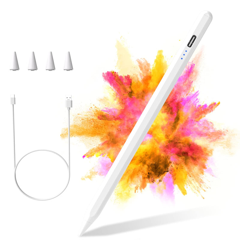 [Australia - AusPower] - Stylus Pen for iPad, Stylus Pencil for (2018-2022) iPad Pro 11/12.9, iPad 9th/8th/7th/6th Gen, iPad Air 5th/4th/3rd Gen, iPad Mini 6th/5th Gen for iPad Accessories Magnetic Stylus Pen with 4 Pen Heads 
