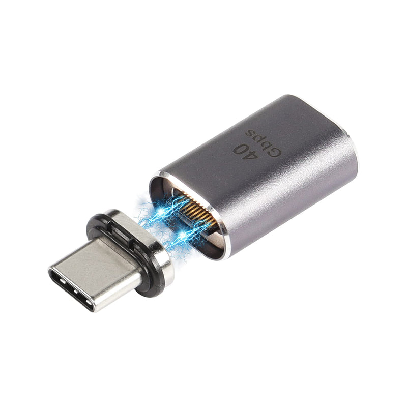 [Australia - AusPower] - CERRXIAN 40Gbps 24Pin USB C Magnetic Adapter,USB4.0 PD 100W 40Gb/s Quick Charge & Data Transfer 4K@60Hz Video Output 