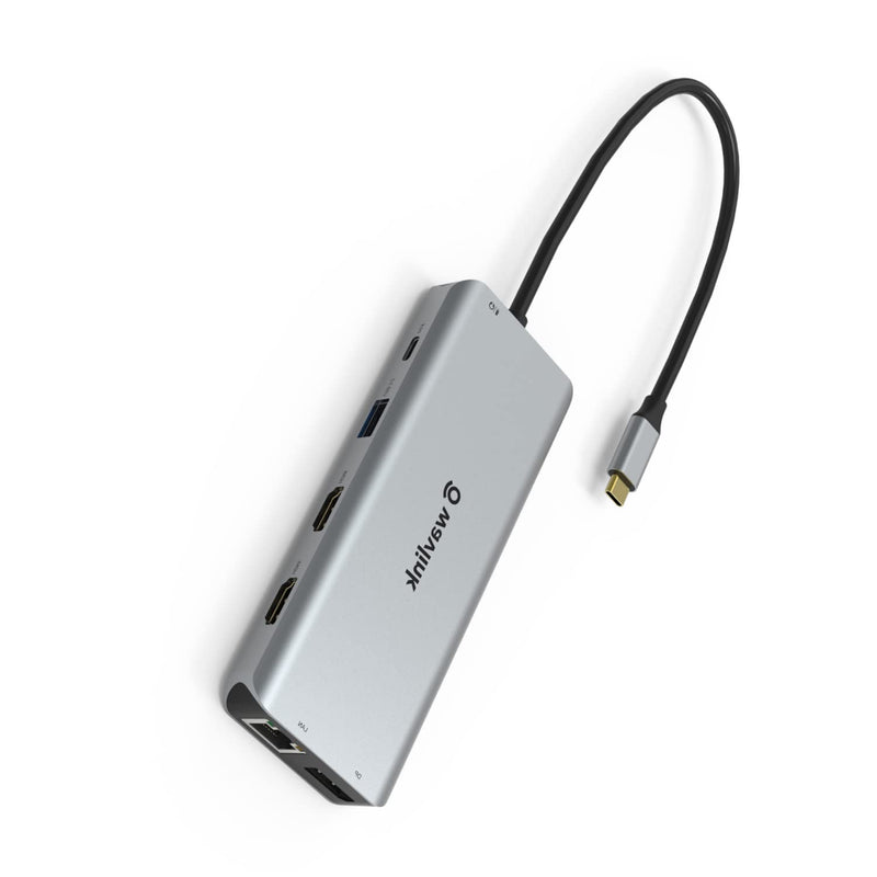 [Australia - AusPower] - WAVLINK 13-in-1 USB C Docking Station Triple Display (2HDMI + DP), USB C Hub with Ethernet, 3 USB3.0, 2 USB2.0, SD/TF Reader, Audio Jack, 87W PD3.0 for Windows Mac 13-in-1 USB C Hub(2HDMI+DP) 
