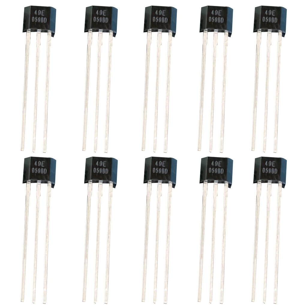 [Australia - AusPower] - Hall Element Linear Hall Magnetic Sensor Hall Effect Switch 49E for Arduino, Pack of 10 10 Pcs 