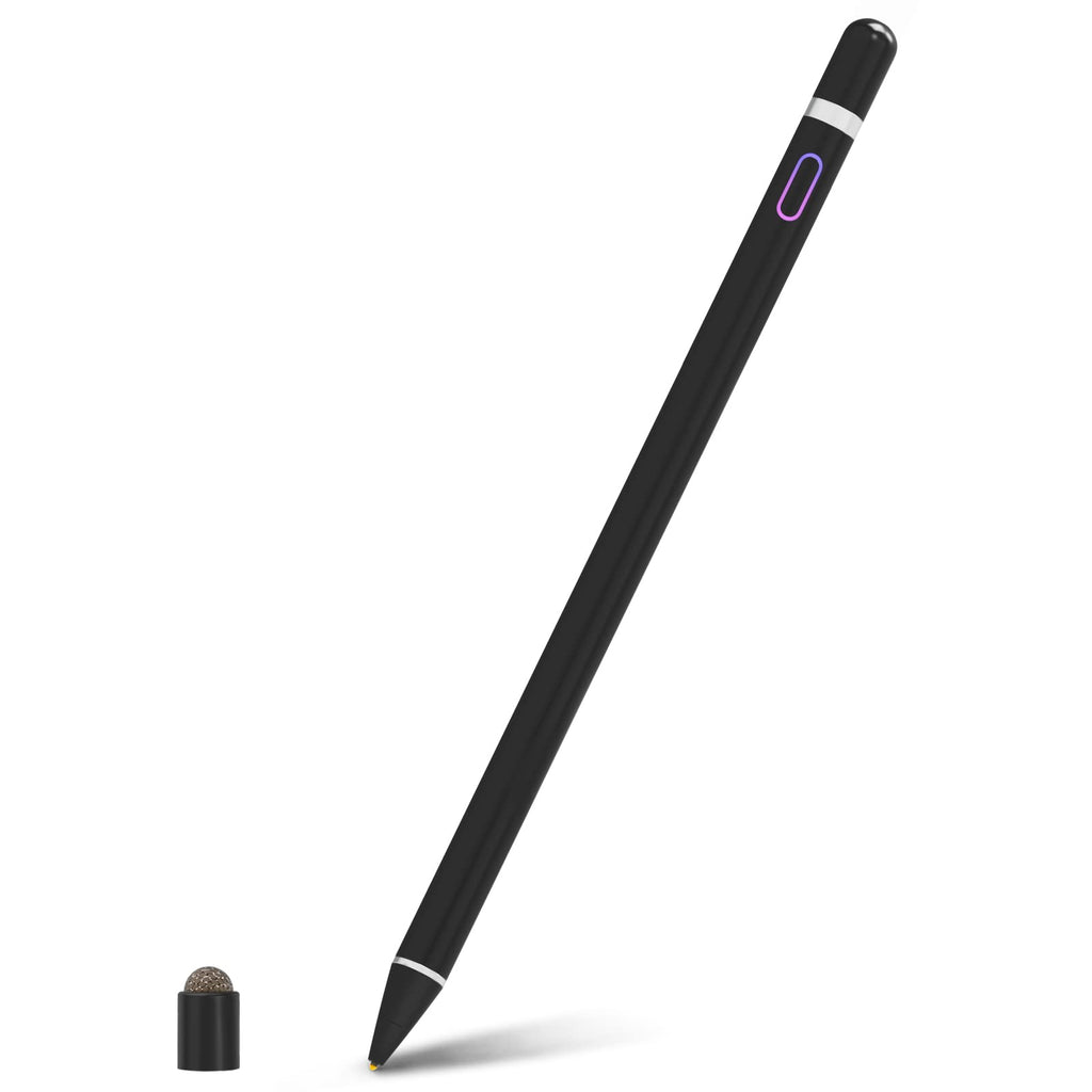 [Australia - AusPower] - Stylus Pen for iPad, Styluses for iPad 9/8/7/6/5/4/3/2 Gen Air 5/4/3/2 Mini 6/5/4 Pro 12.9/11/10.5/9.7 Inch Alternative Apple Pencil 2nd 1st Generation Pure Black 