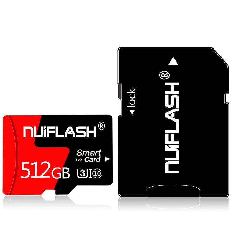 [Australia - AusPower] - Micro SD Card 512GB Class 10 SD Memory Card 512GB High Speed TF Memory Card 512GB Professional Card with Free SD Card Adapter,Designed for Android Smartphones 