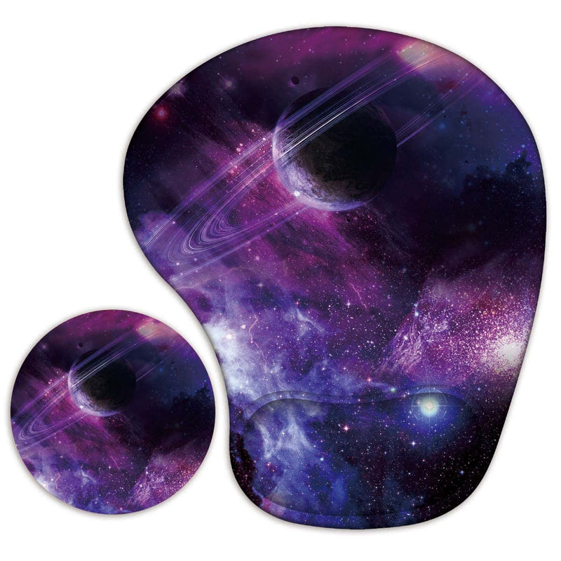 [Australia - AusPower] - Purple Mouse Pad Space Wrist Rest Mouse Pad, Mouse Pads for Wireless Mouse Ergonomic Mouse Pad, Suitable for Work, Study Mouse Pad Aesthetic Cute and Decorate Your Desktop (Universe) universe 